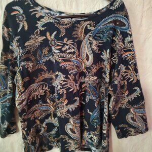 Take Two Paisley Print Women's Top Size 2XL